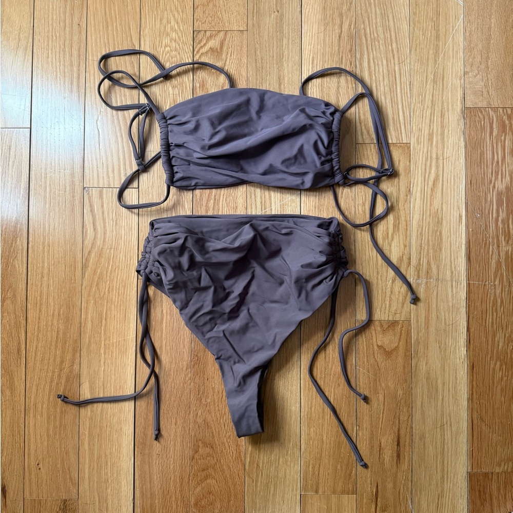 High Waisted Cheeky Drawstring Bikini